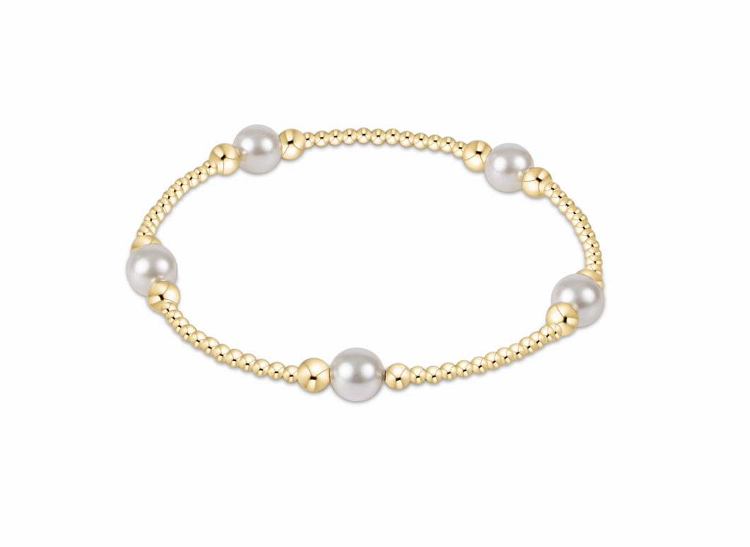 Purpose Pearl 6mm Bead Bracelet - Gold