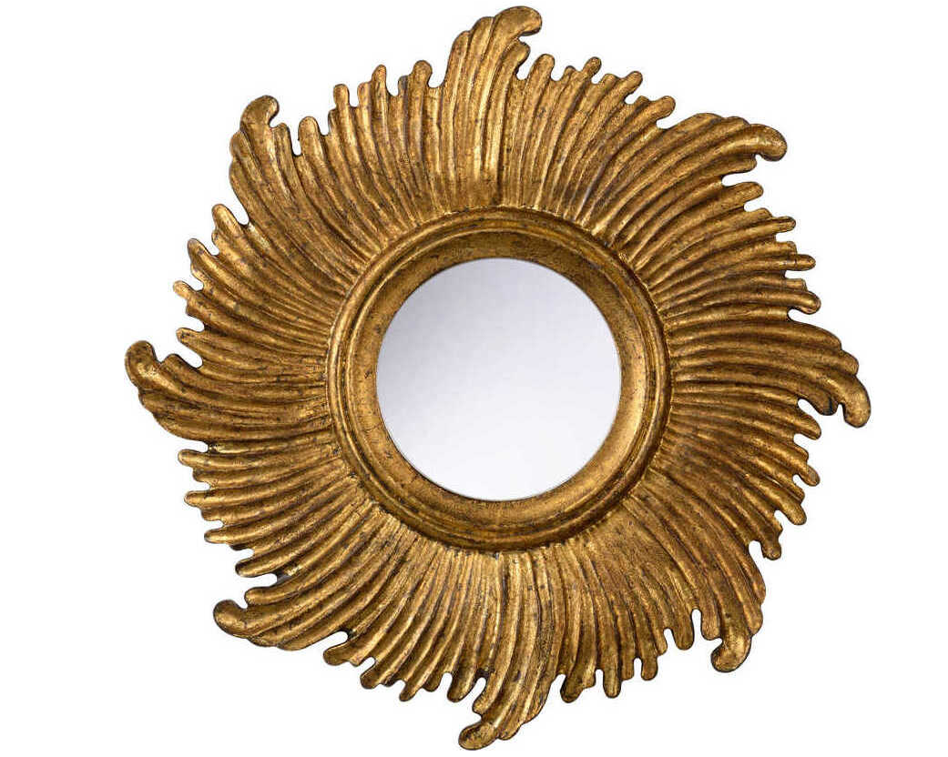 Daybreak Antique Gold Sunburst Wall Mirror