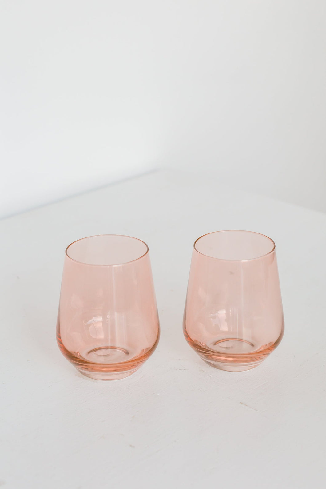Coral Peach Stemless Wine- Set of 2