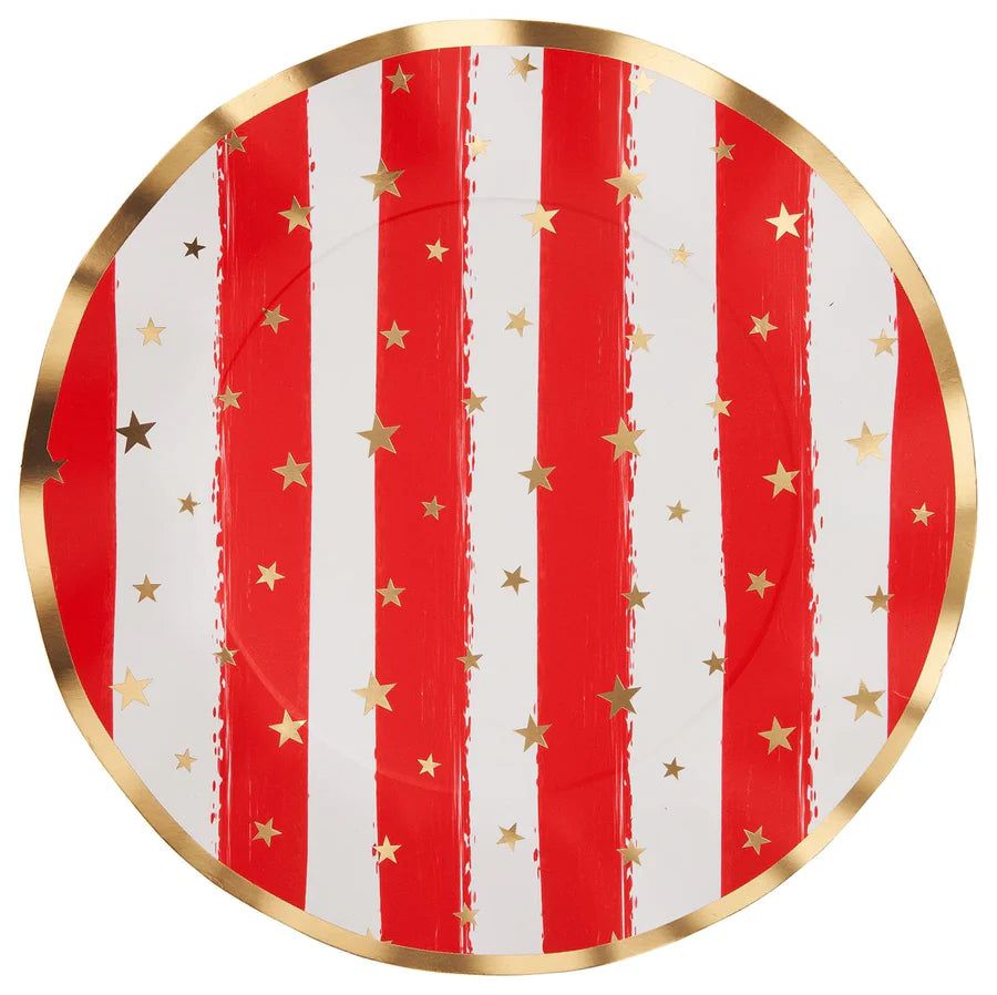 Wavy Dinner Plate Patriotic Confetti /8pkg