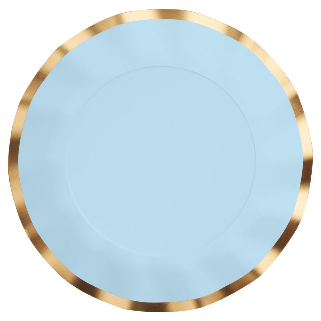 Wavy Dinner Plate Everyday Sky Blue/8 pkg