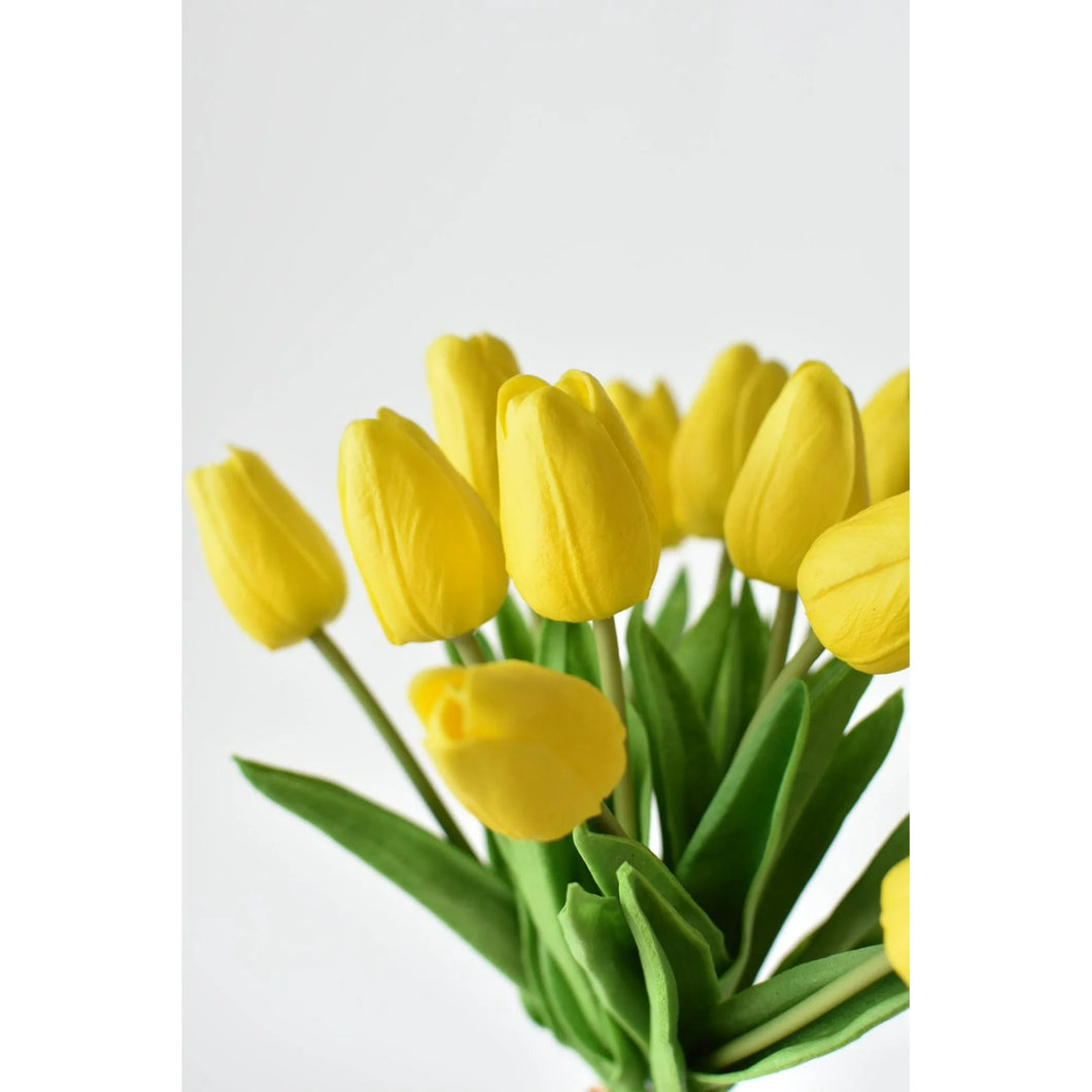 Real Touch Tulip Light Yellow Bundle-13.5