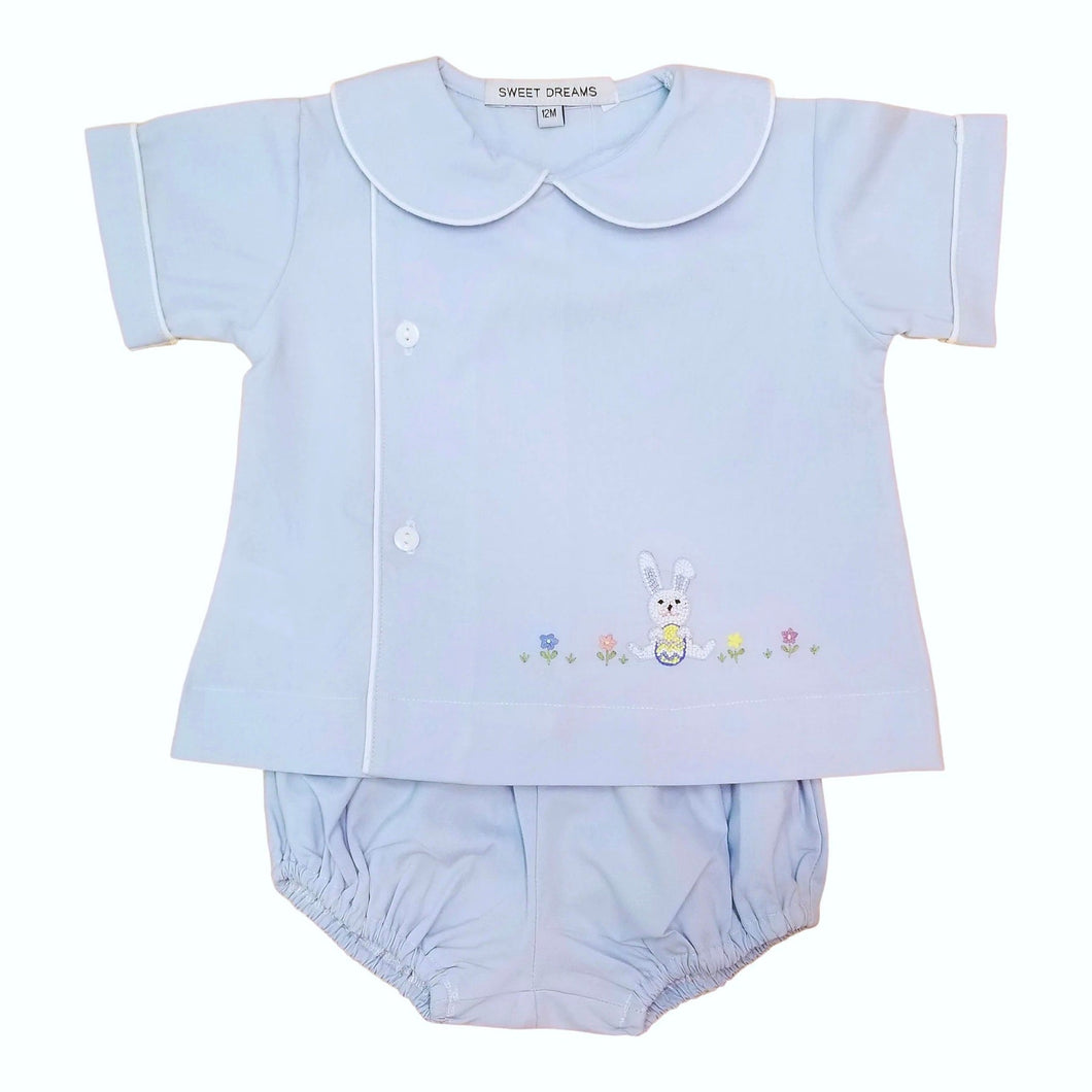 Blue Bunny Diaper Set