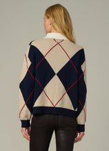 Load image into Gallery viewer, The Jude Collared Sweater - Navy Multi Argyle
