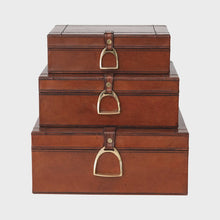 Load image into Gallery viewer, Leather Box with Velvet Interior
