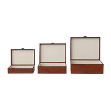 Load image into Gallery viewer, Leather Box with Velvet Interior

