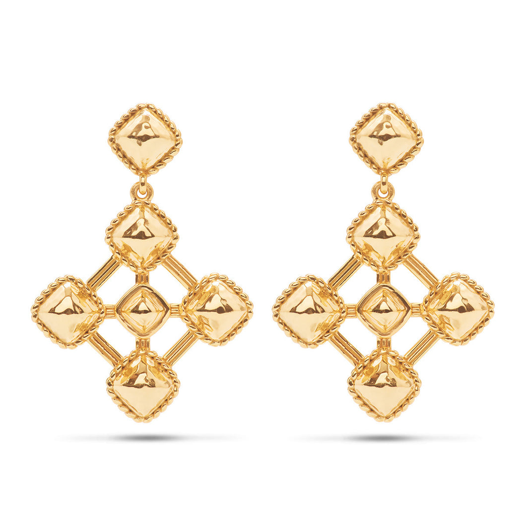 Blandine Geometric Earrings - Gold