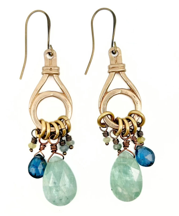 Hatshepsut Earrings - Aquamarine