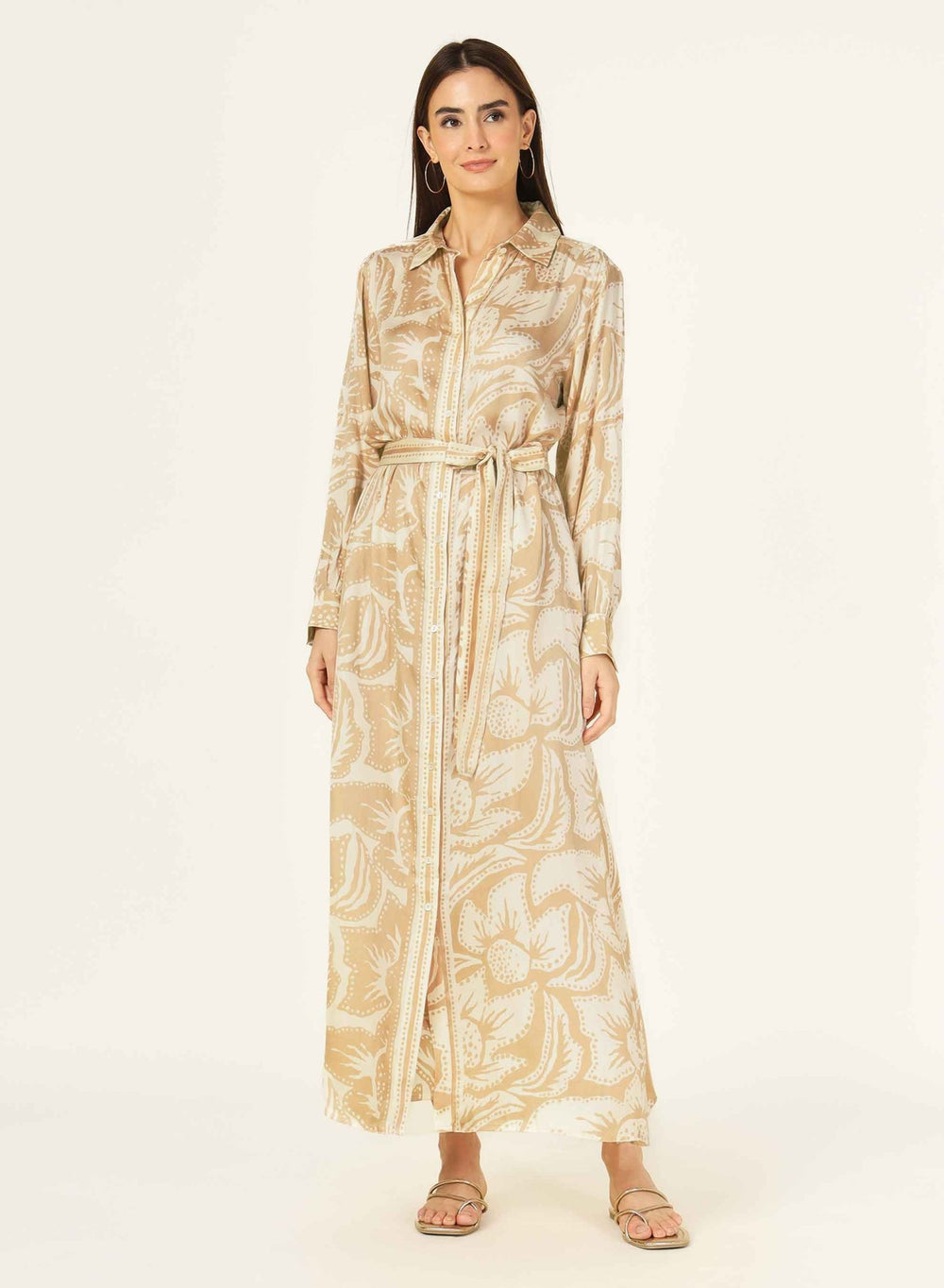 slim fit dress slacks Emma Maxi Shirtdress Cierra Dune / S
