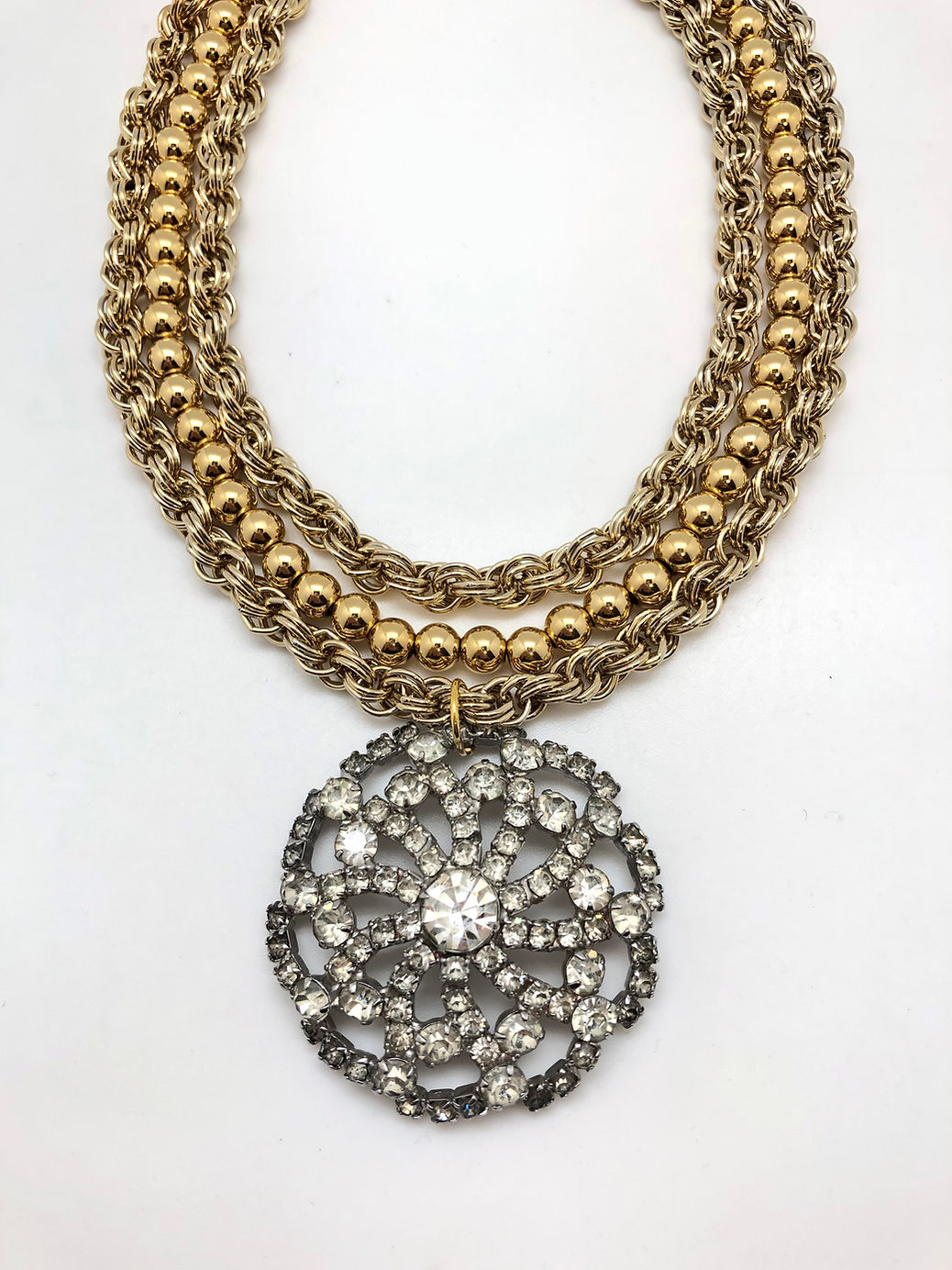 1940s Brooch Necklace