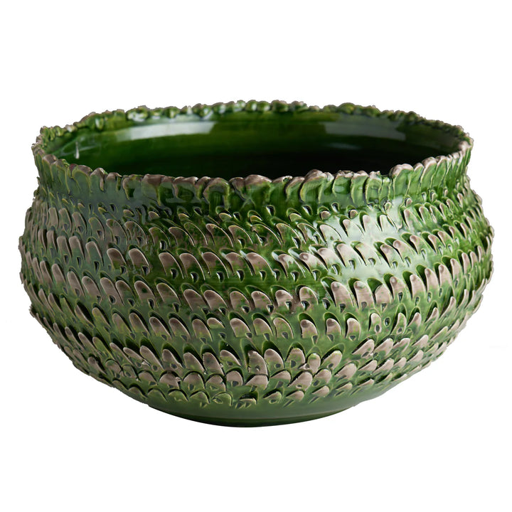 Feathered Bowl Green/Grey
