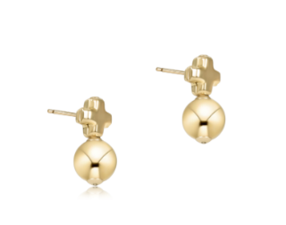 Signature Cross Small Gold Stud - Classic Gold