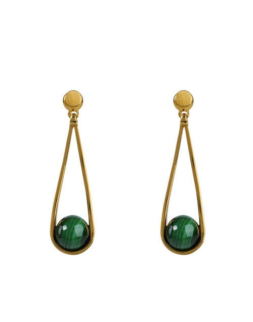 Mini Ipanema Earrings - Green Onyx