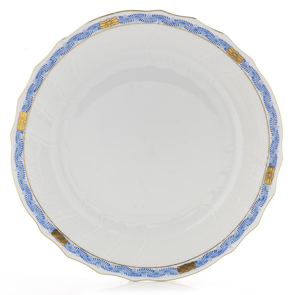 Chinese Bouquet Garland Blue Dinner Plate