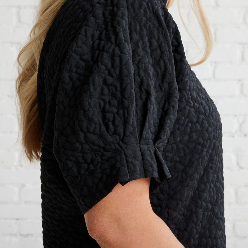 Annie Quilted Dress Black