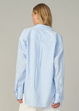Load image into Gallery viewer, The Boyfriend Button Down Shirt - Blue/White Stripe
