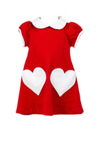 Load image into Gallery viewer, Red A-line Dress with Heart Pockets
