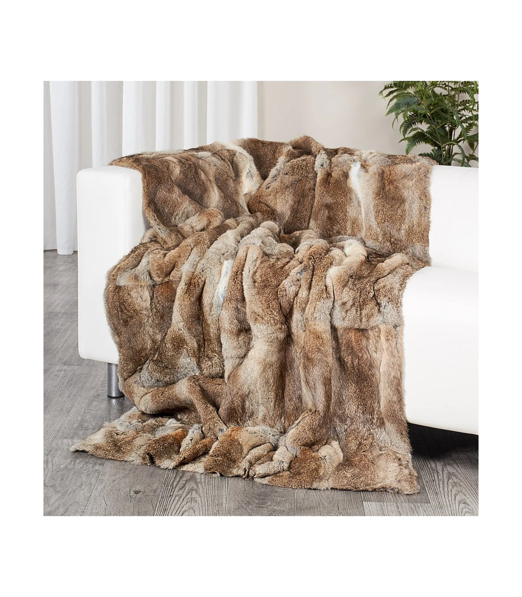 Rabbit Fur Throw