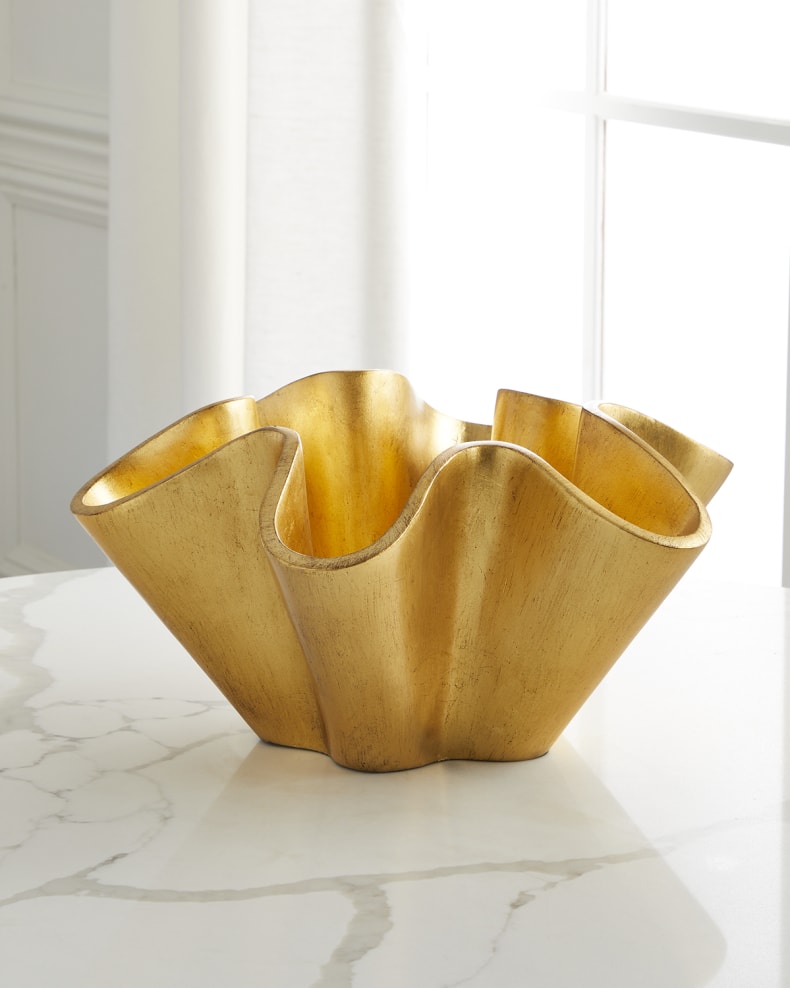 Esme Gold Leaf Wave Bowl