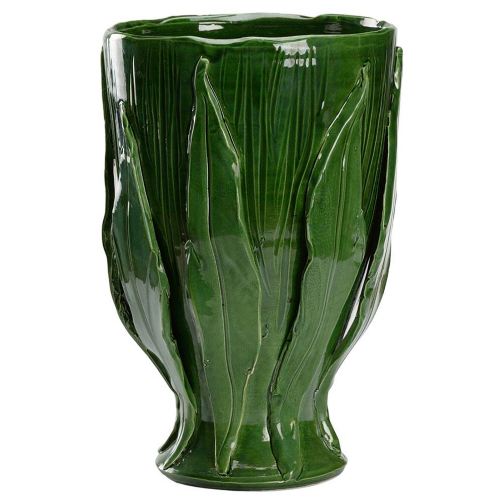 Umbria Footed Green Vase