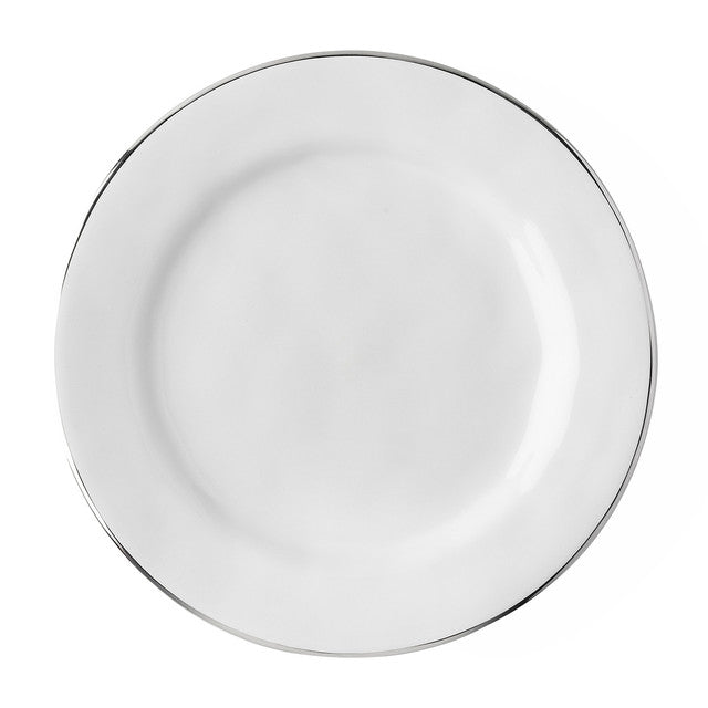 Puro Dessert/Salad Plate - Whitewash with Platinum Rim