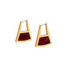 Load image into Gallery viewer, Scarlet Double Sided Triangle Hoop

