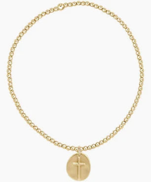 Classic Gold 2MM Bead Bracelet - Inspire Small Gold Charm