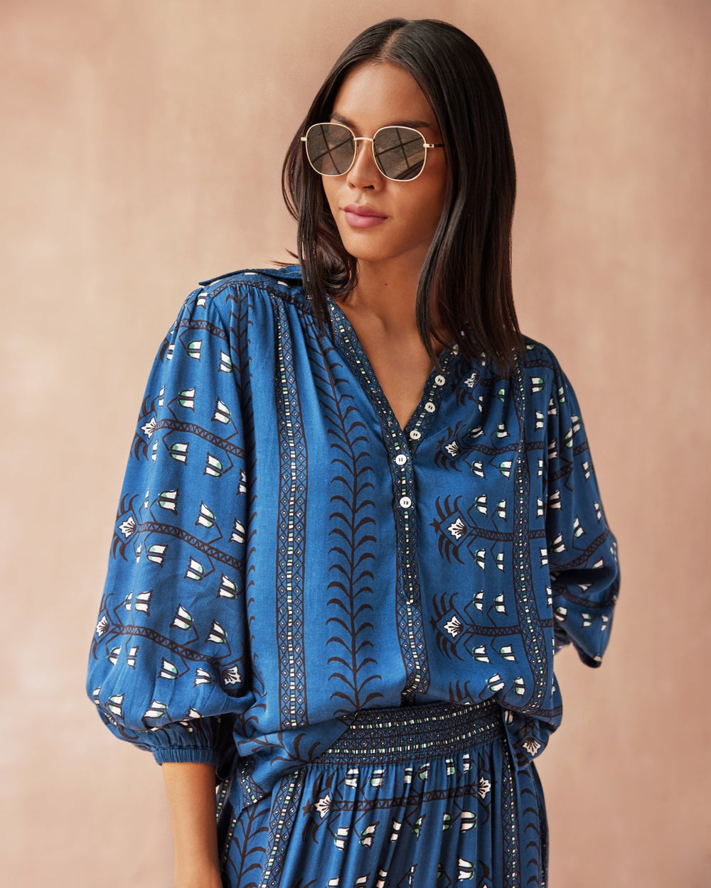 Sierra Blouse -Malva Indigo