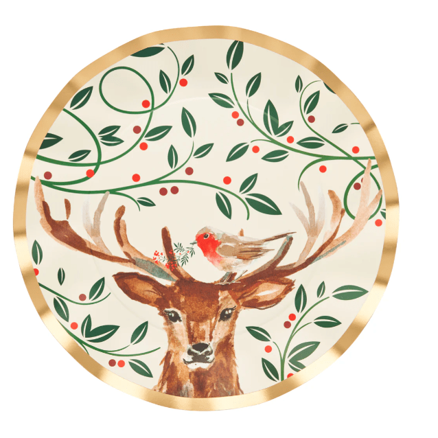 Christmas Forest Wavy Dinner Plate