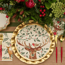 Load image into Gallery viewer, Christmas Forest Wavy Dinner Plate
