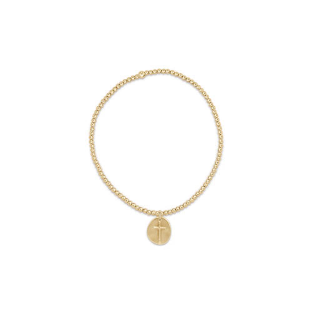 ENewton Extends - Classic Gold 2MM Bead Bracelet - Inspire Small Gold Charm