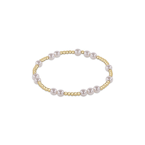 Hope Unwritten 5mm Bead Bracelet - Pearl