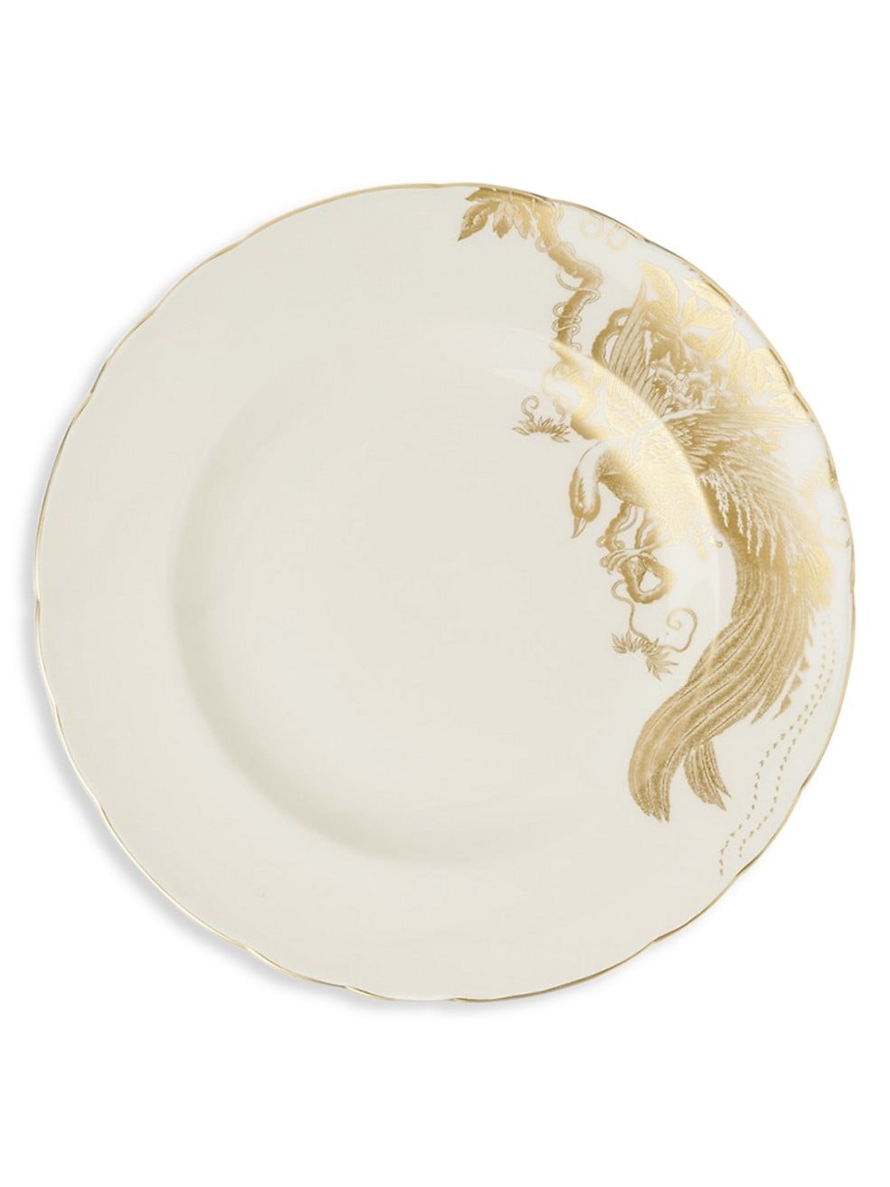 Gold Aves Motif Dessert Plate