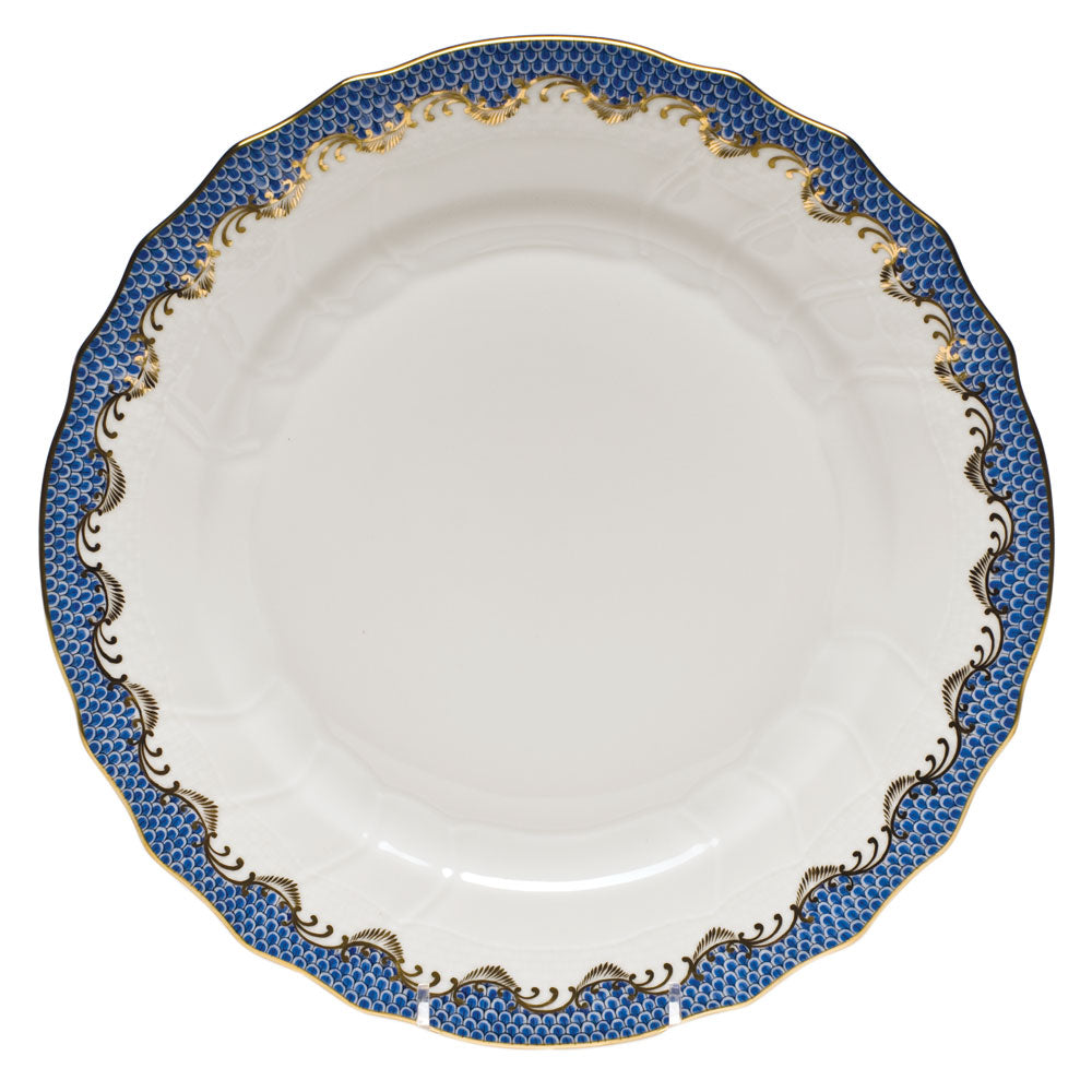 Fish Scale Blue Dinner Plate