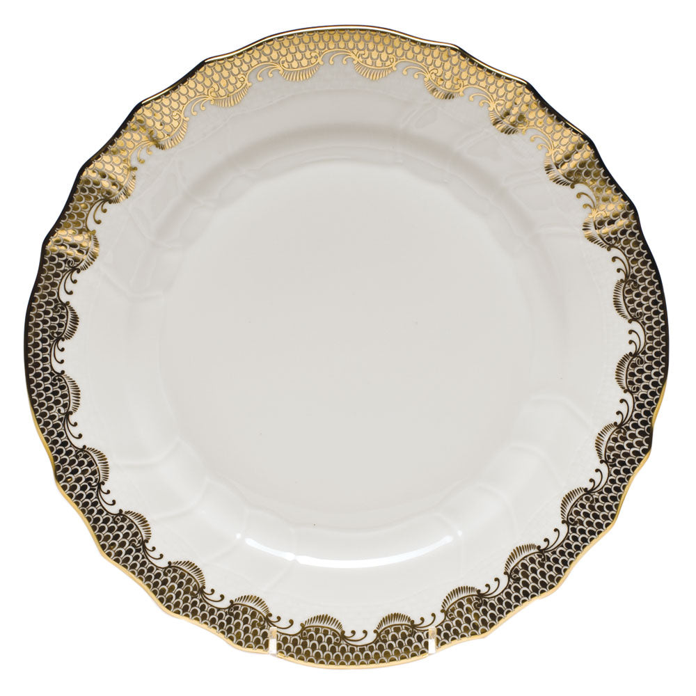 Fish Scale Gold Dinner Plate