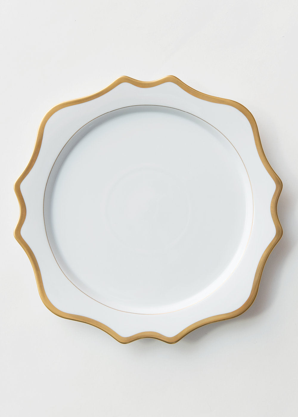 Antique White/Gold Charger Plate
