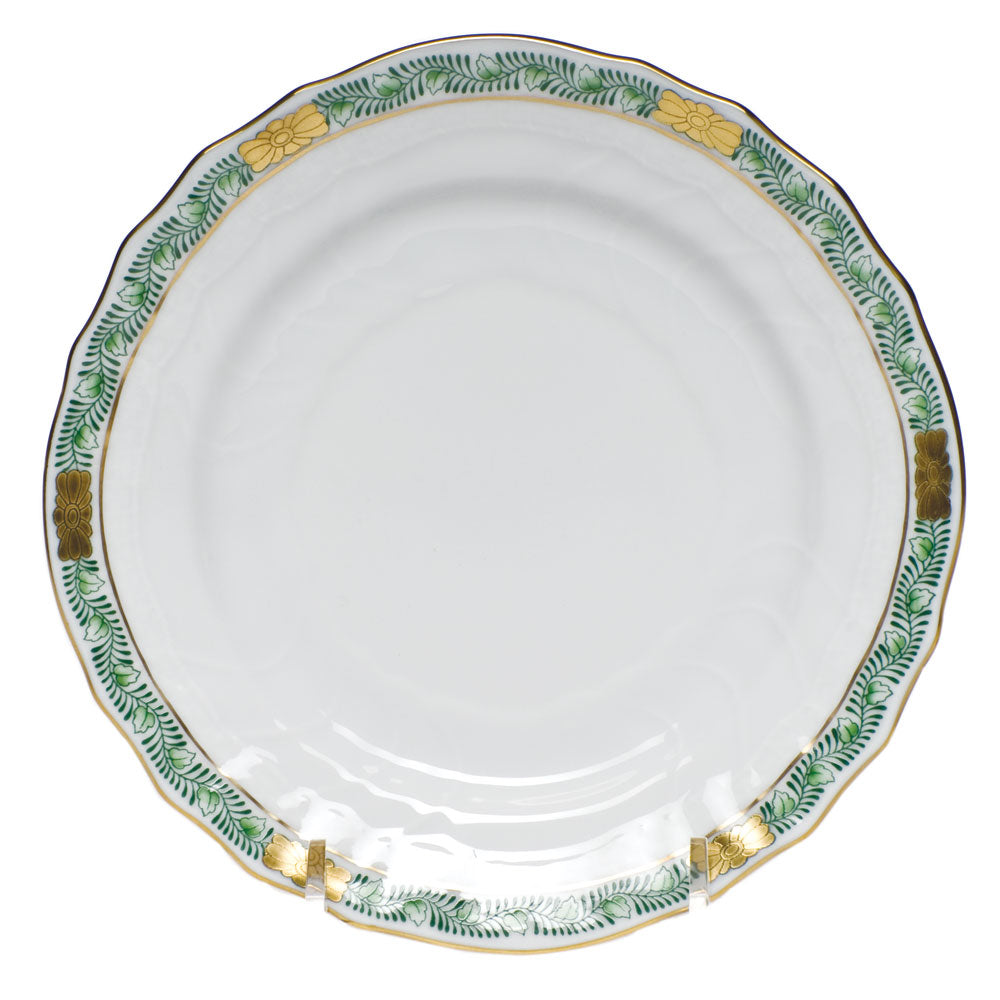 Chinese Bouquet Garland Green Bread and Butter Plate