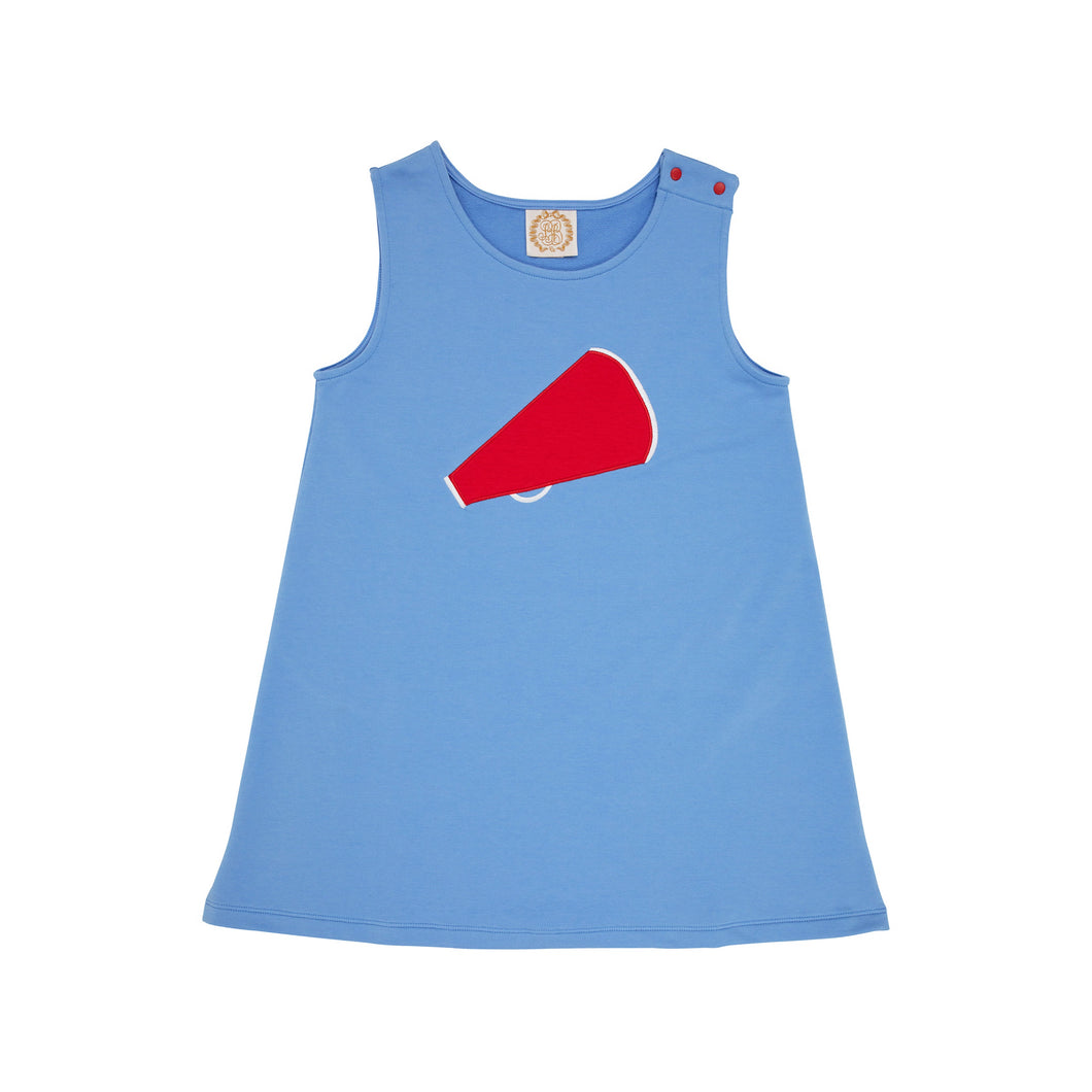Clementine Jumper Barbados Blue With Richmond Red Megaphone Applique