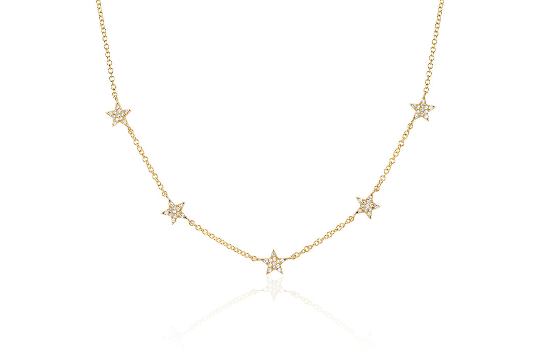 Diamond 5 Mini Star Necklace