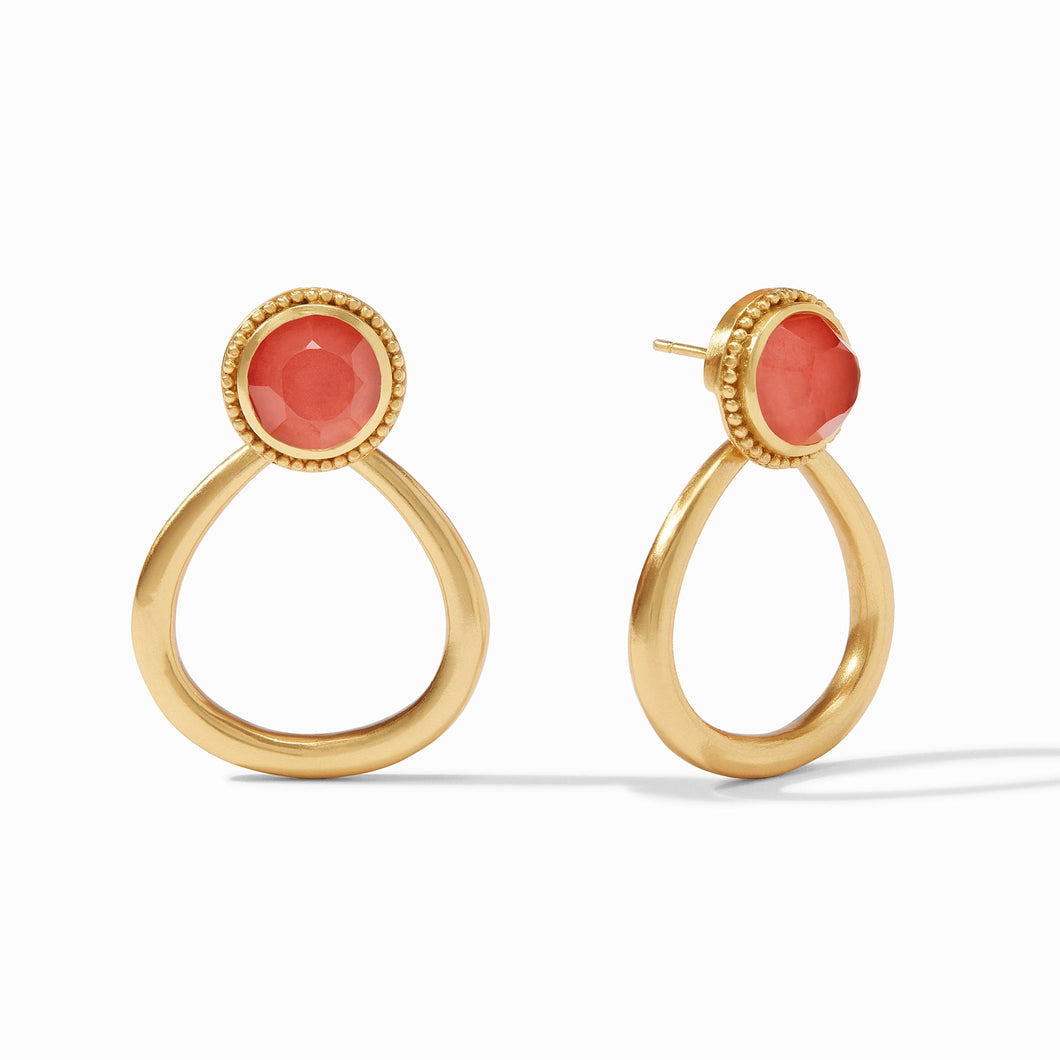 Flora Statement Earring-Iridescent Coral