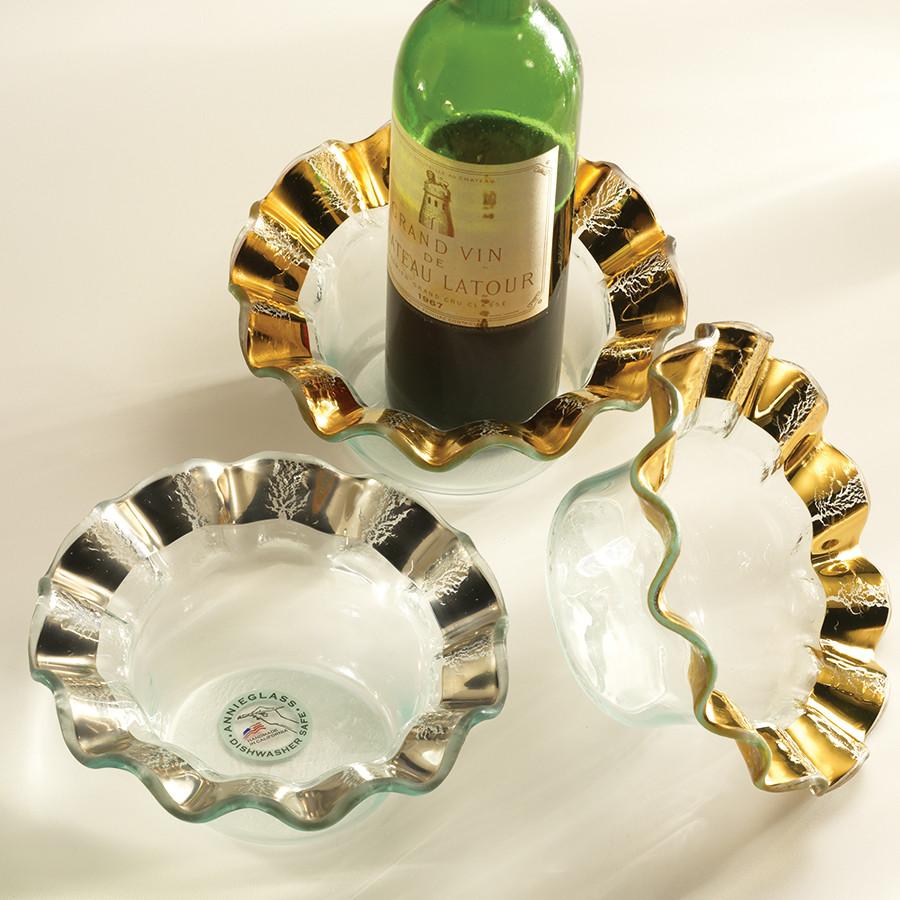 Ruffle Gold Wine Coaster