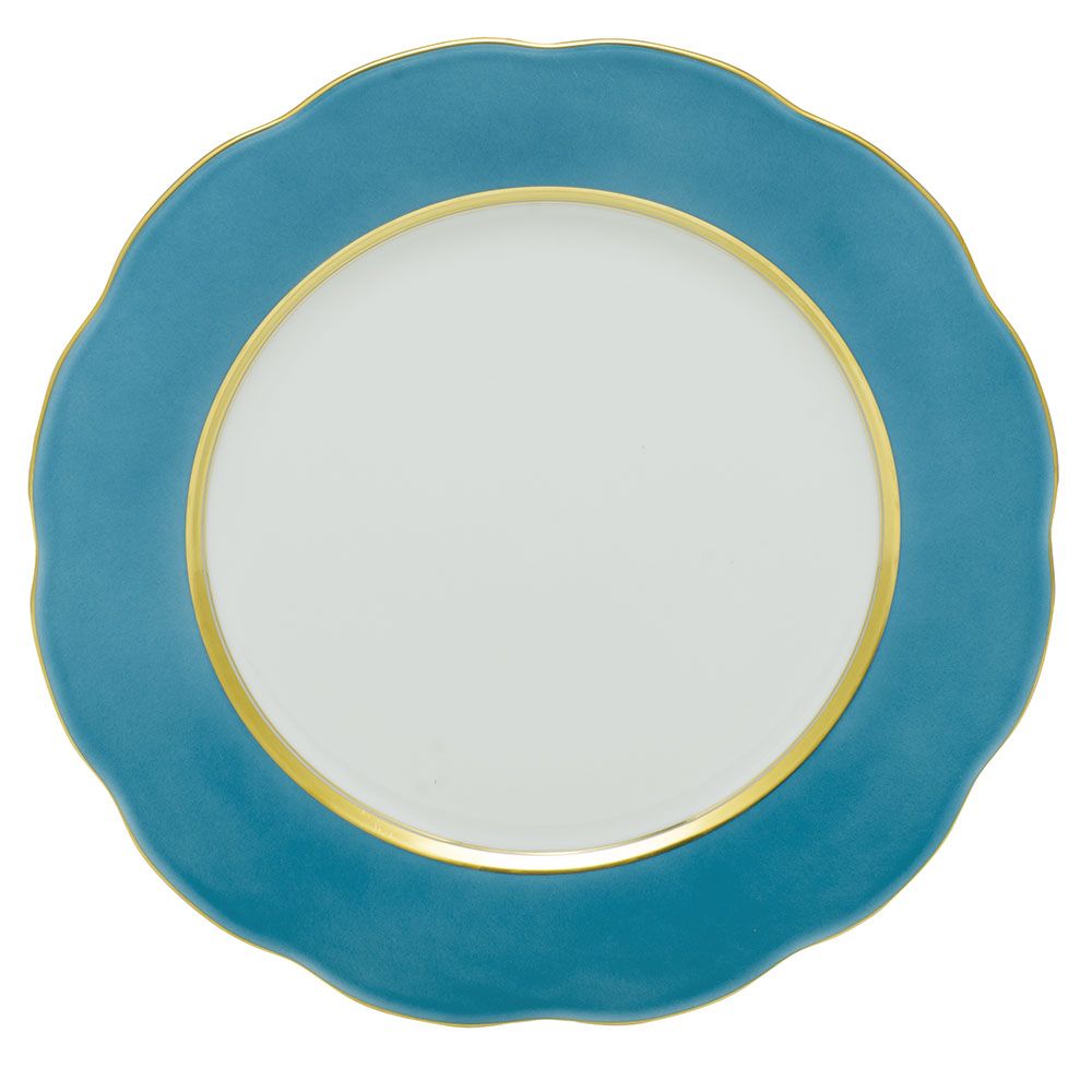 Silk Ribbon Turquoise Service Plate