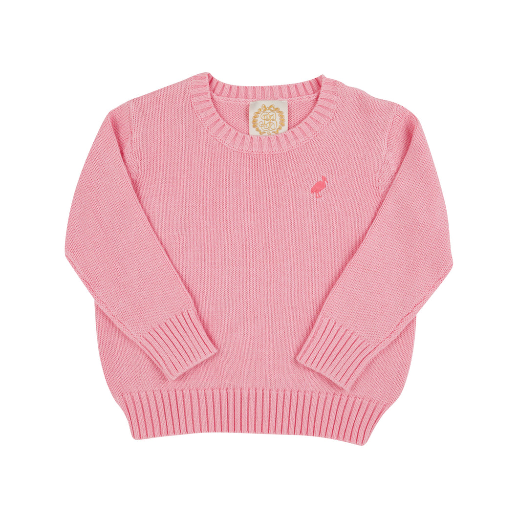 Isabelle's Sweater Sandpearl Pink With Parrot Cay Coral Stork