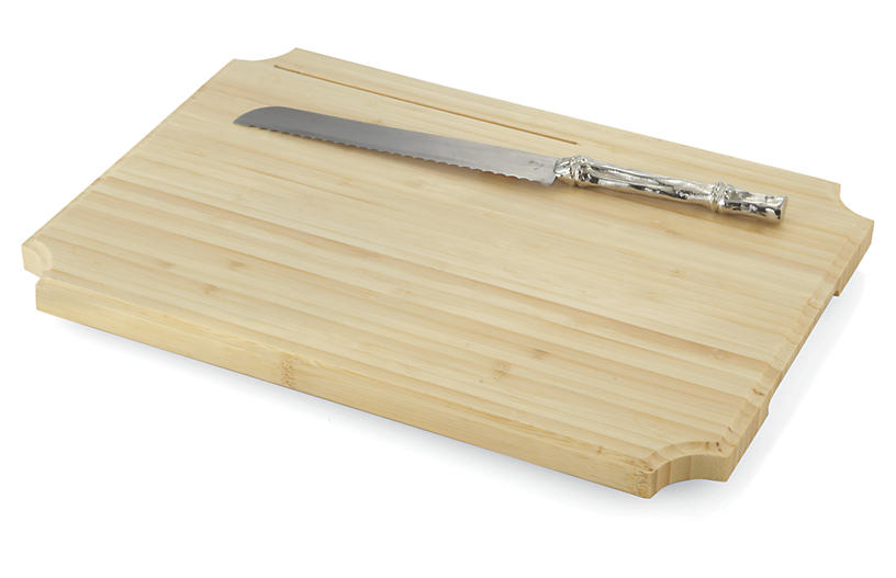 Bamboo Bread Board with Knife