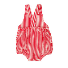 Load image into Gallery viewer, Stillman Sunsuit Richmond Red Stripe With Sailboat Applique
