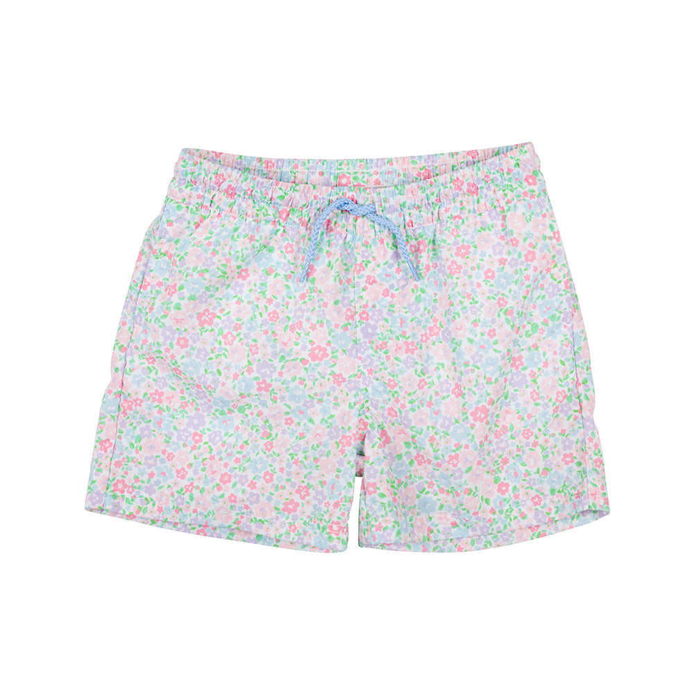 Tortola Swim Trunks Mountain Brook Mini Floral With Beale Street Blue