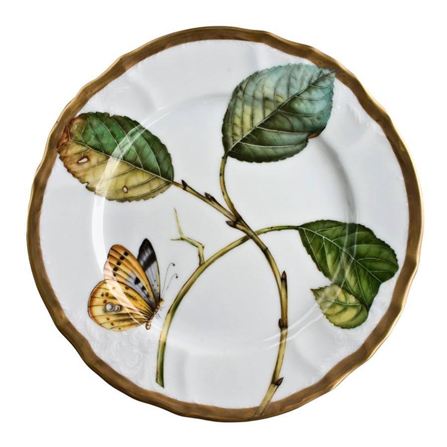 Antique Forest Leaf Salad Plate
