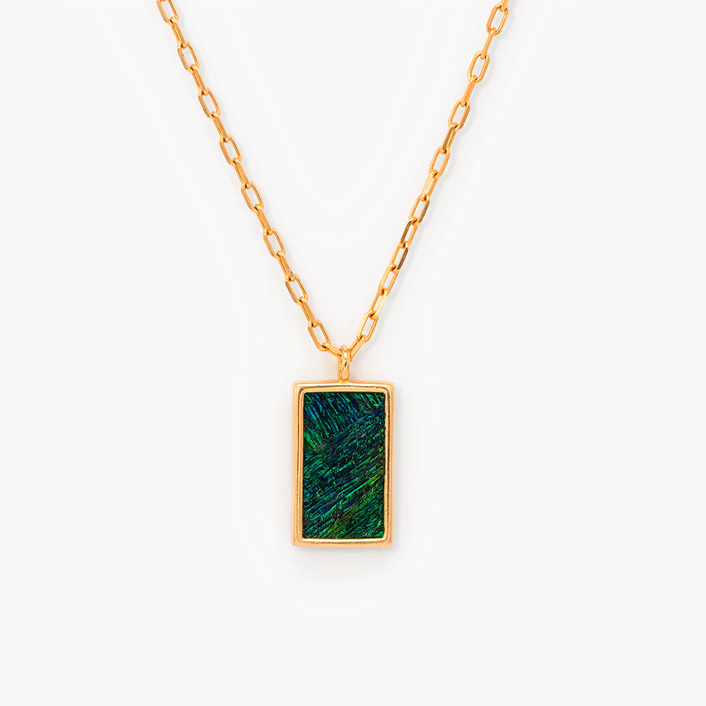 Cool Water Rectangle Necklace