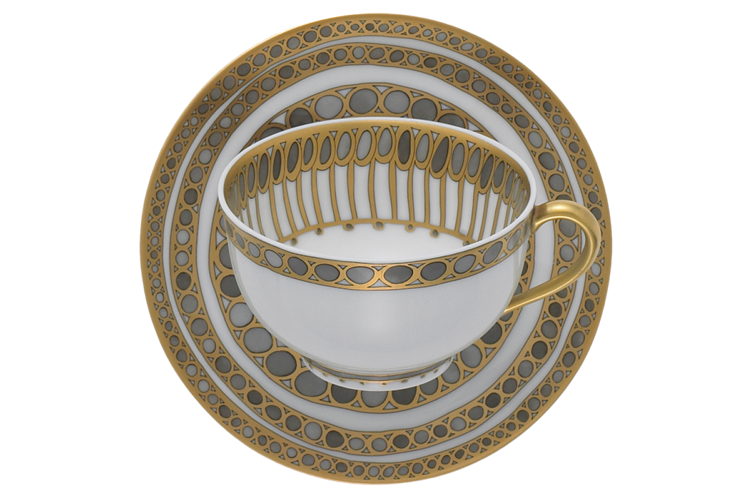 Syracuse Taupe Tea Cup & Saucer
