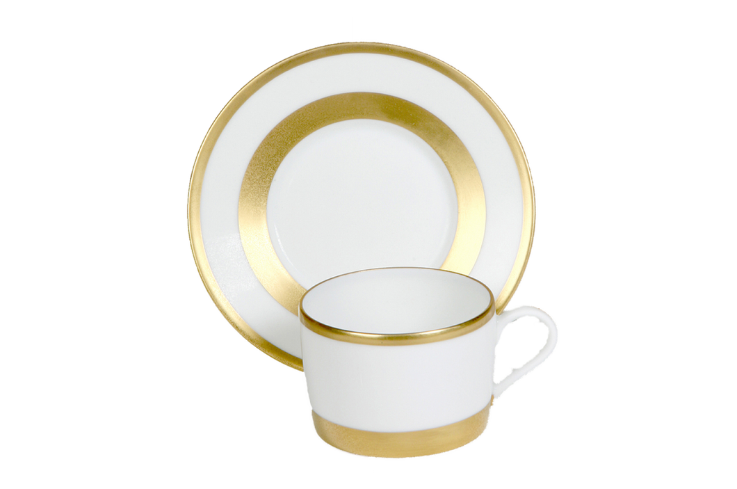 William Gold Tea Cup & Saucer